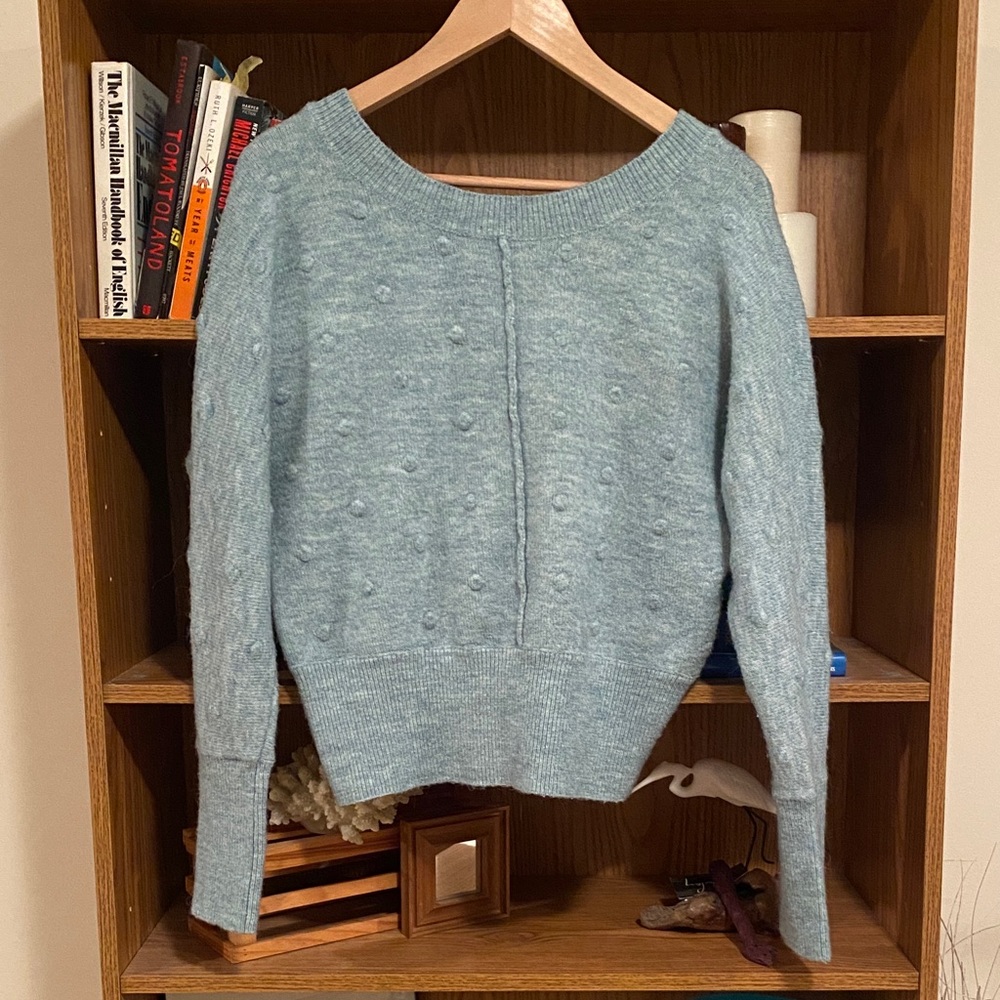 William Rast Blue Crew Neck Sweater
